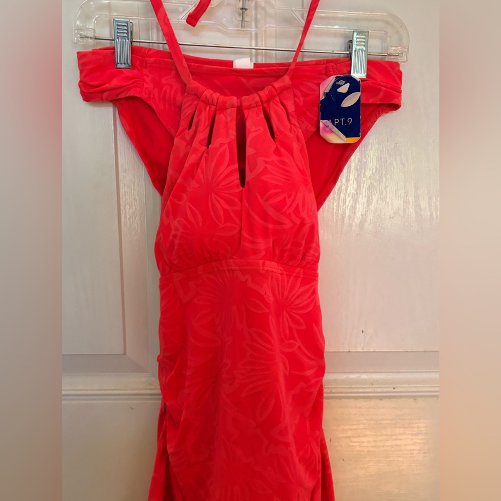 Apt. 9 Red Floral Women's Swimsuit